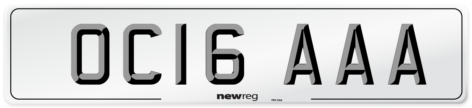 OC16 AAA Number Plate from New Reg